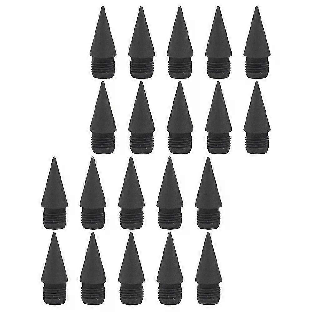 Everlasting Pencil Head, 20pcs Replaceable Graphite Pencil Tips, Inkless No Sharpening for Writing Drawing