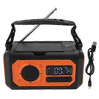 Radio météo d'urgence 12 000 mAh, radio solaire à manivelle, lampe de poche, lampe de lecture, boussole, chargeur de téléphone, radio portable AM FM NOAA