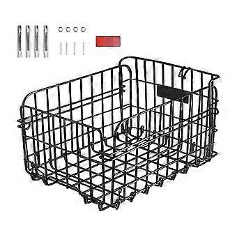 Foldable Rear Bike Basket Sturdy Metal