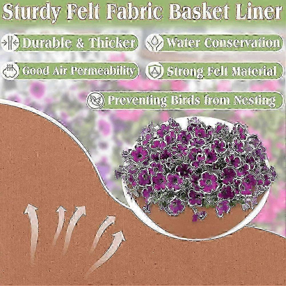Reusable Felt Liners for Plant Baskets