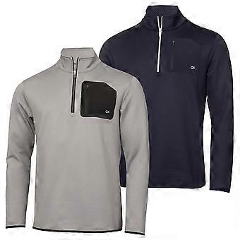 Calvin Klein Herre Delta Halv Lynlås fugttransporterende mellemlag Golf sweater