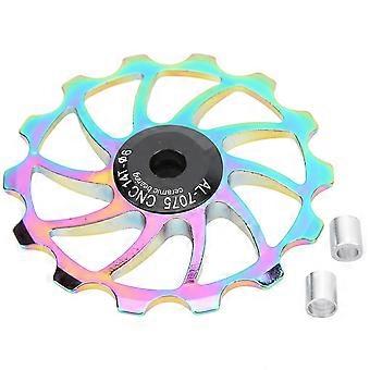 Mountain and Folding Bikes 14T Aluminum Alloy Bike Guide Roller Pulley Wheel Replacement Part