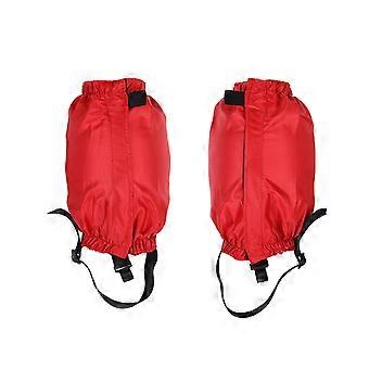 Waterproof Hiking Gaiters Red, Breathable Durable Fabric, Dust Snow Protection for Skiing and Climbing