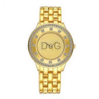 Casual Women's Gold Stainless Steel Quartz Wristwatch, Luxury DQG Simple Dial Fashion Gift