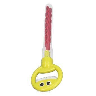 2026 Bubble Wands Bulk 32 Holes Leakproof Plastic Children Smiling Face Bubble Stick for Outdoor Yellow