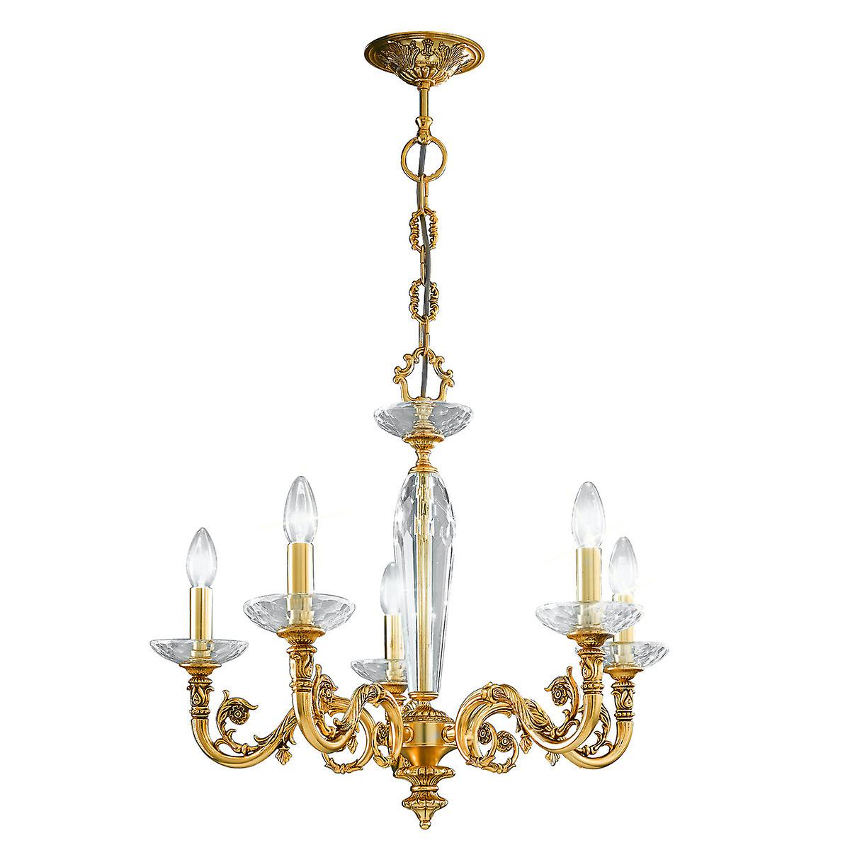 Contarini Multi Arm Chandeliers 5 Light French Gold