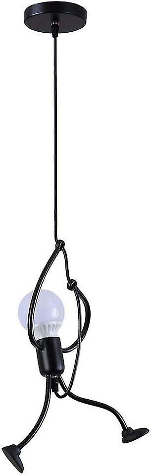 客厅吊灯 E27 铁人儿童卧室吊灯，创意卡通客厅吊灯，悬挂灯具兼容 Bedroo