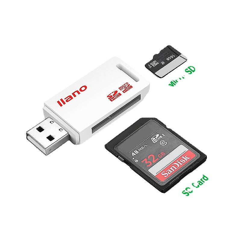Red Multifunctional 2-in-1 Card Reader Supports Tf Card And Sd Card  For Windows, Linux