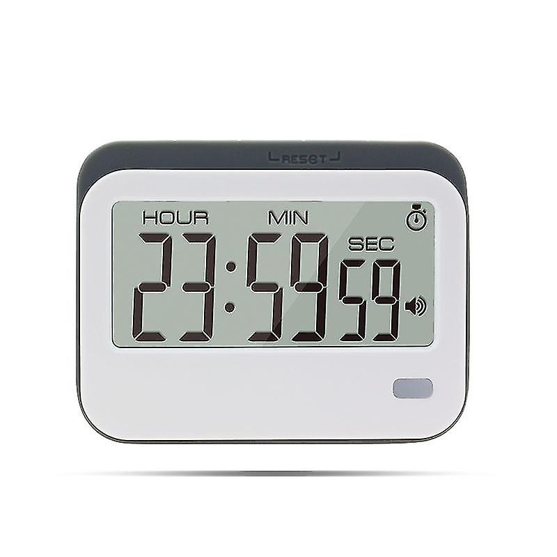 Stopwatch, Large Digits, Loud Alarm, Magnetic Mount. Kitchen Timer, Classroom Timer, Gray