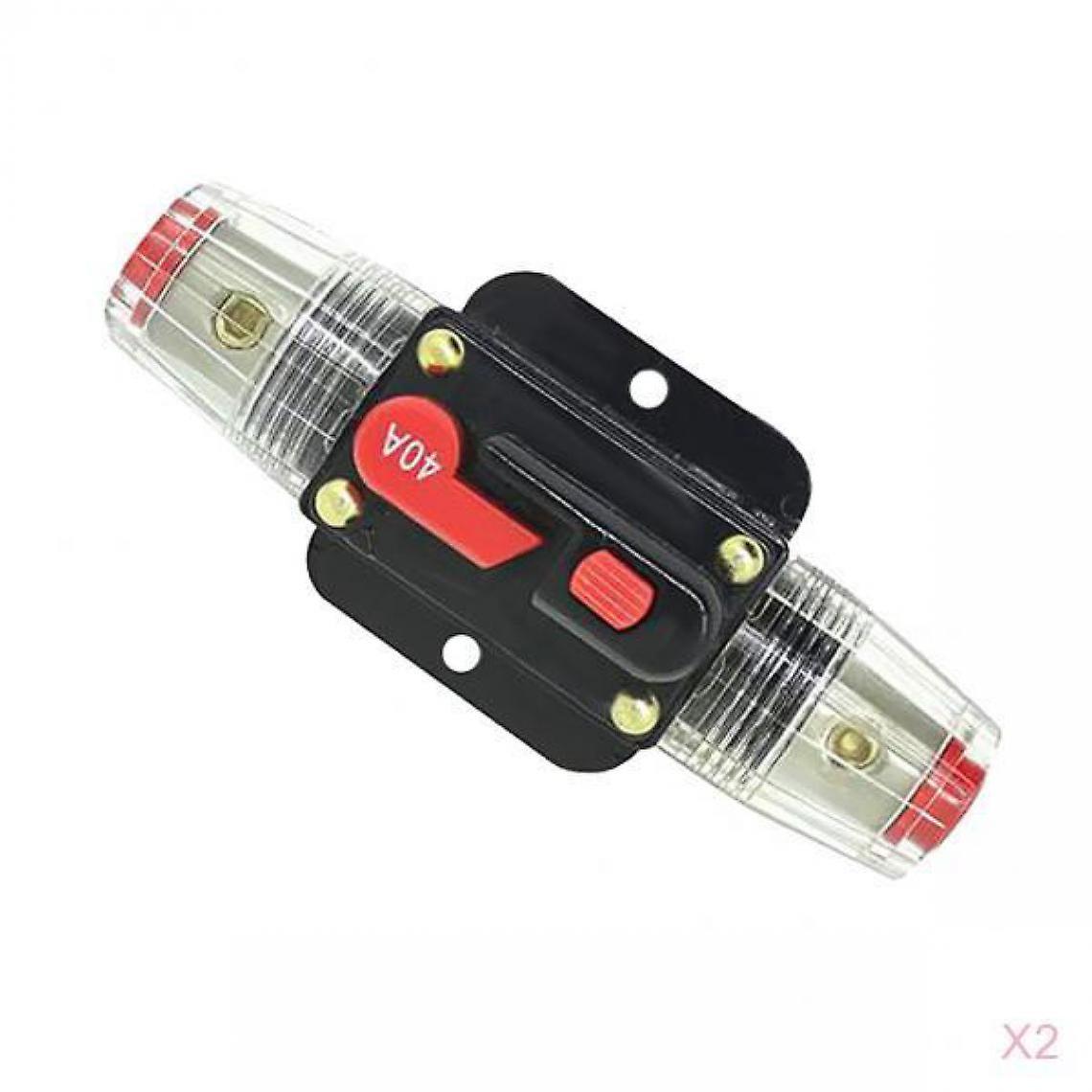 2x 12v Dc 40a Auto Car Protection Circuit Breaker With Fuse Reset Manual Switch
