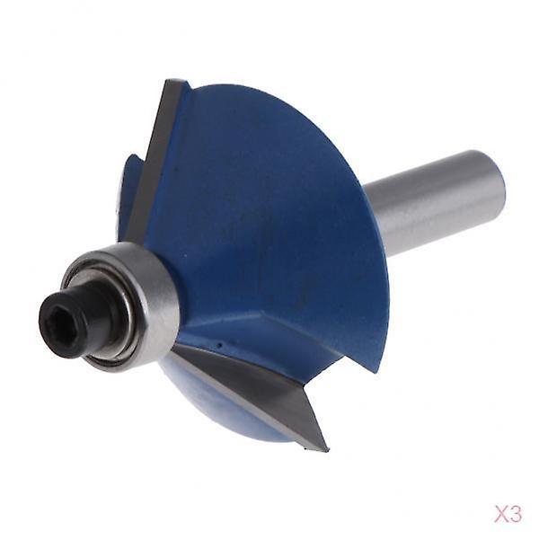 3 Pieces 45 Degree Chamfer Edge Forming Router Bit - 1/4" Shank