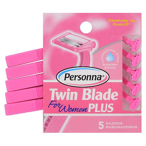 Personna Twin Blade Plus for Women, 5 Razors (Pack of 1)