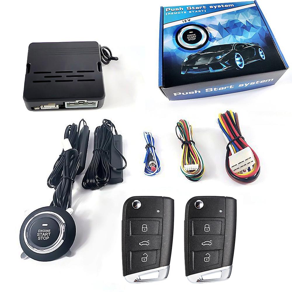 12v Car Engine Ignition Start Stop Button System Keyless Entry Push Start System Car Alarm With Remote Starter Car Accessories