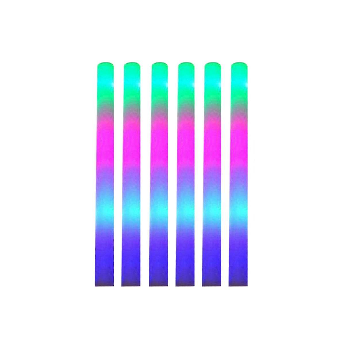 6Pcs Foam Sticks,LED Foam Sticks Glow Batons with 3 Modes Flashing Effect for Party,Concert and Eve
