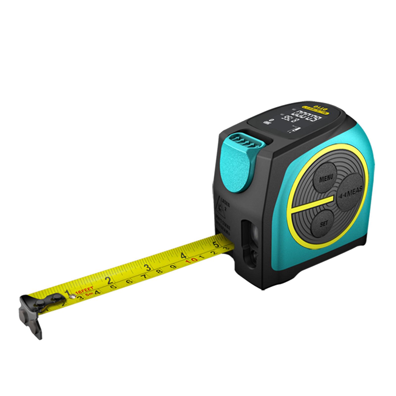 2 In 1 Digital Laser Distance Meter Tapeline Rechargeable Rangefinder