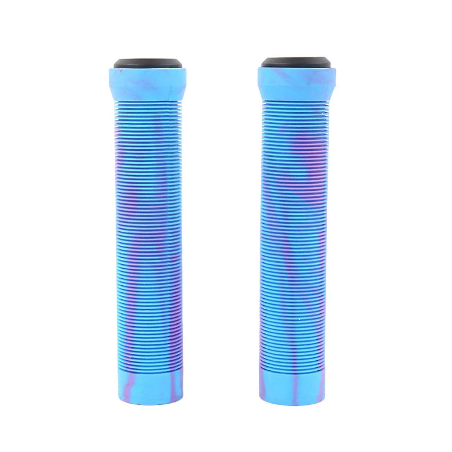 1 Pair Bicycle Handlebar Grips Ergonomic Design Bright Color Non-Slip Shock-absorbing Easy Installat
