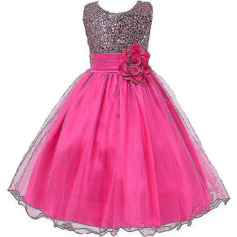 Enfants Filles Sequin Princesse Robes Party Mariage Demoiselle d’honneur Tutu Robe