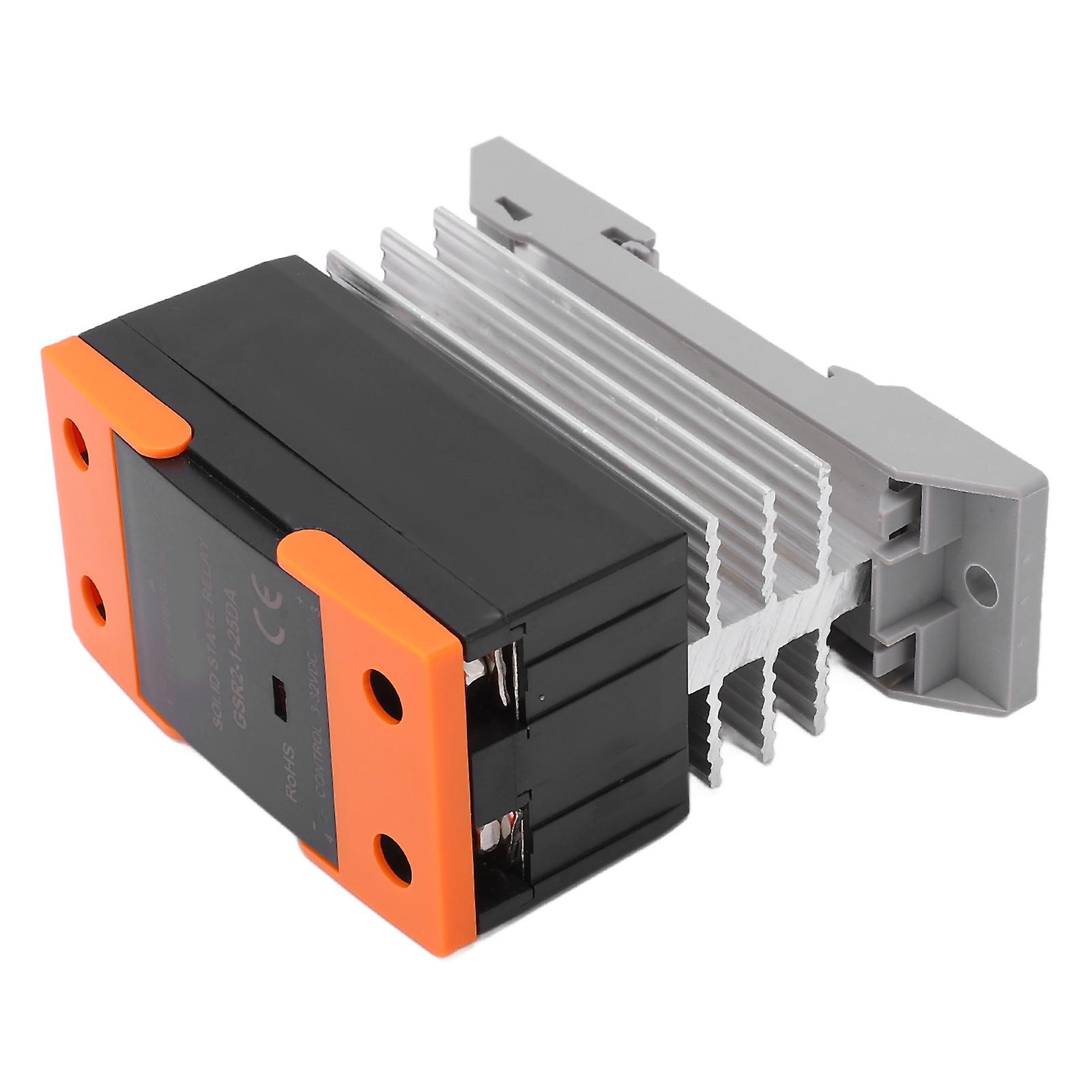 Relais statique SSR, entrée CC 3-32 V vers sortie CA 24-480 V, avec dissipateur thermique pour la maison