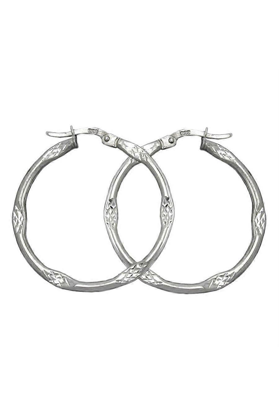 Hoop Earrings Oval Silver 925 - Gl91999
