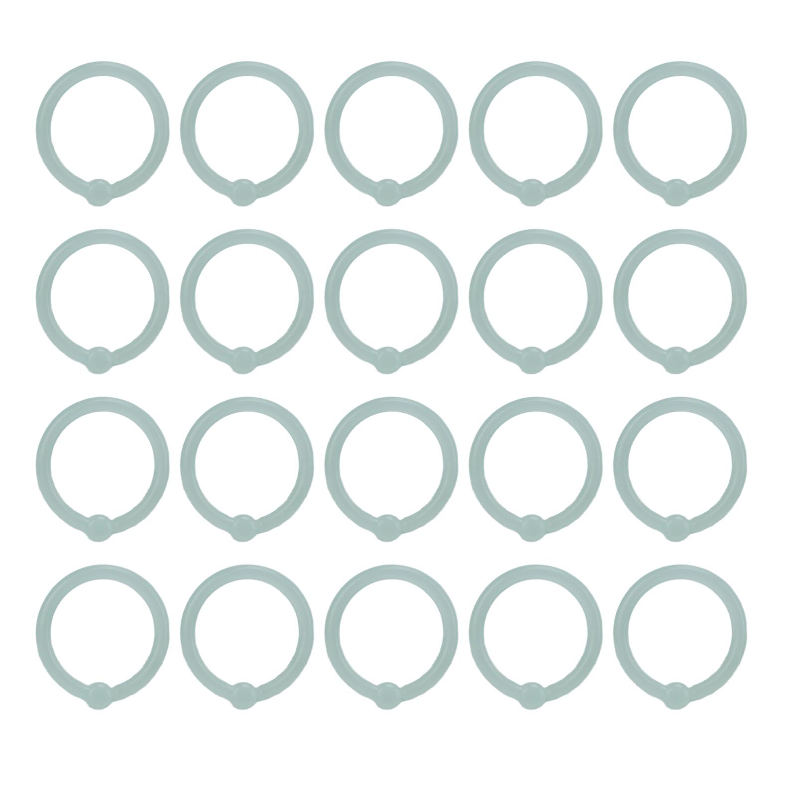 40 Pcs Binder Rings Multifunction Multiple Colors Round Hole Loose Leaf Paper Single Rings