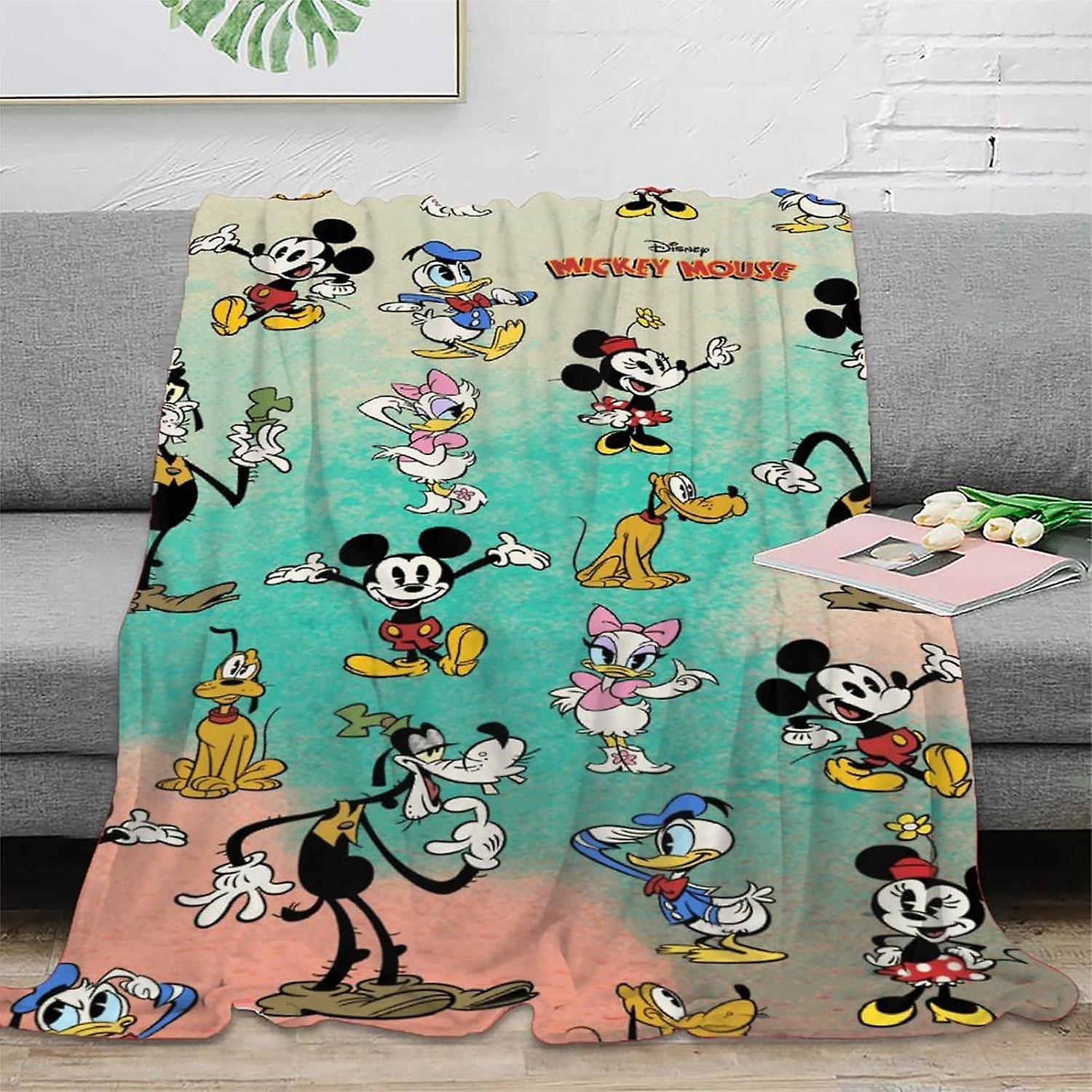 SHAARI Mickey Mouse Throw Blankets for Couch,Sofa,Settees And Chairs,Cartoon Mouse Flannel Blanket,Super Soft Throws,Warm,Cozy,Plush And Fluffy Plush 