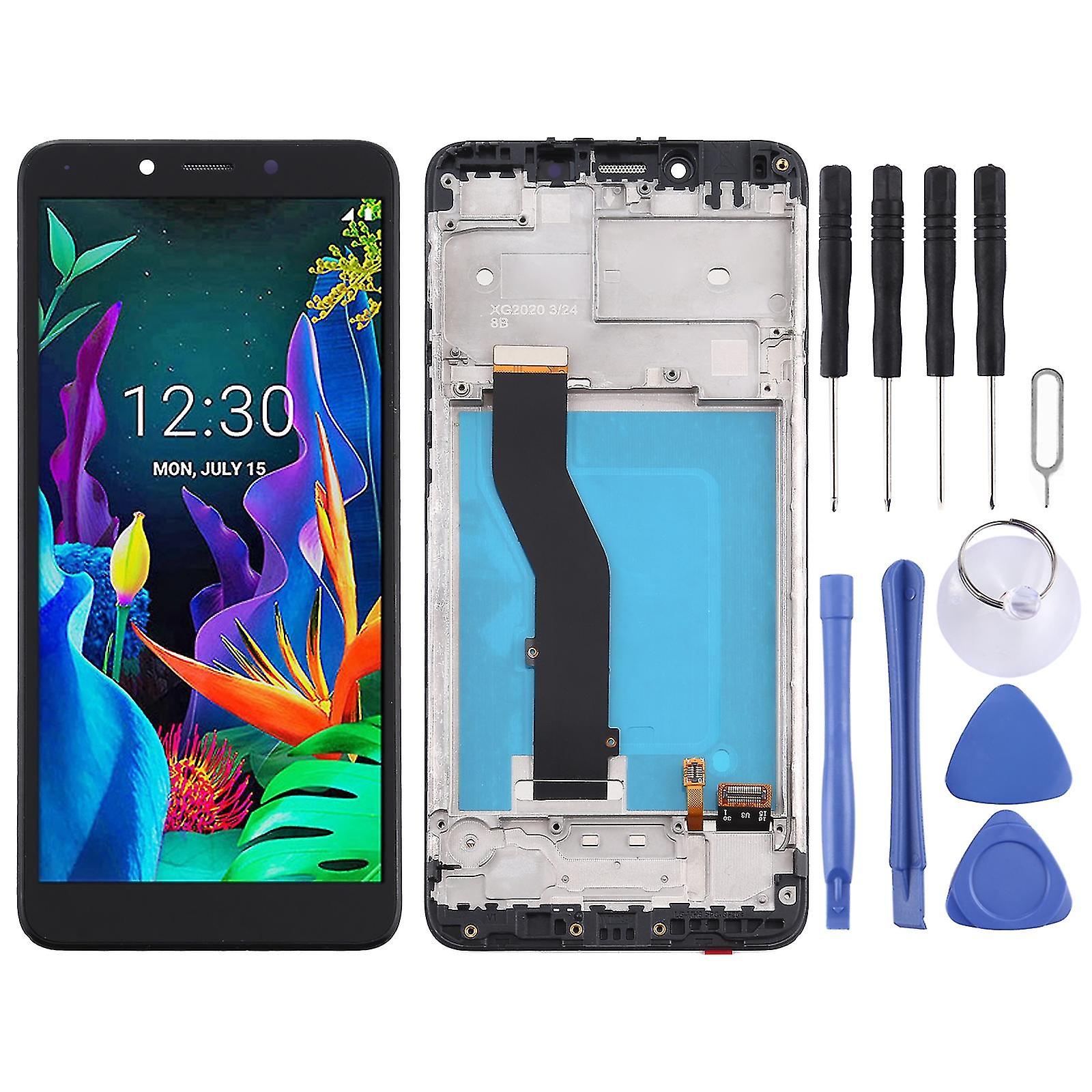 Lcd Screen For Lg K20 (2019)lm-x120emw Lmx120emw Lm-x120 Digitizer Full Assembly With Frame (black)