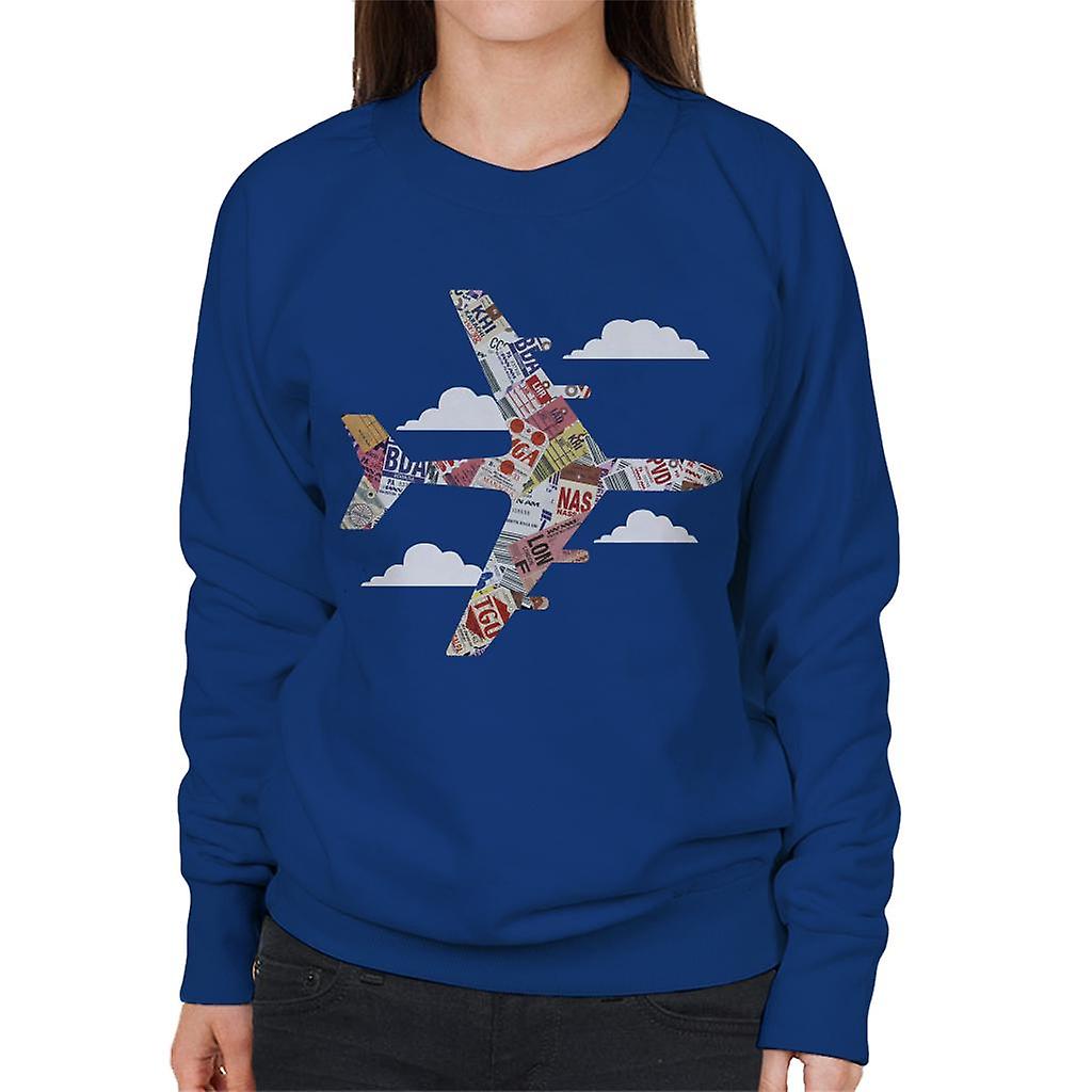 Pan Am Plane Baggage Tags Women's Sweatshirt