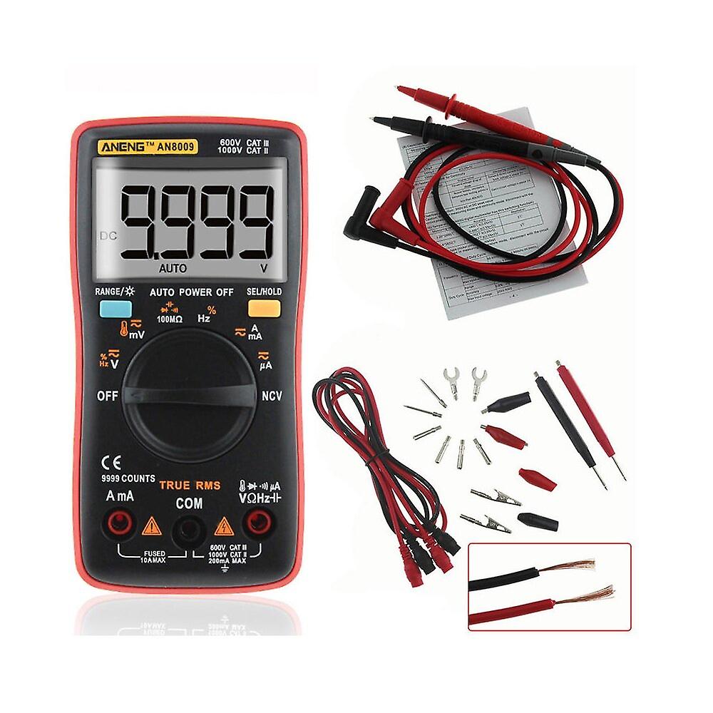 True Rms Ncv Digital Multimeter 9999 Counts Backlight Ac Dc Current Voltage Tester