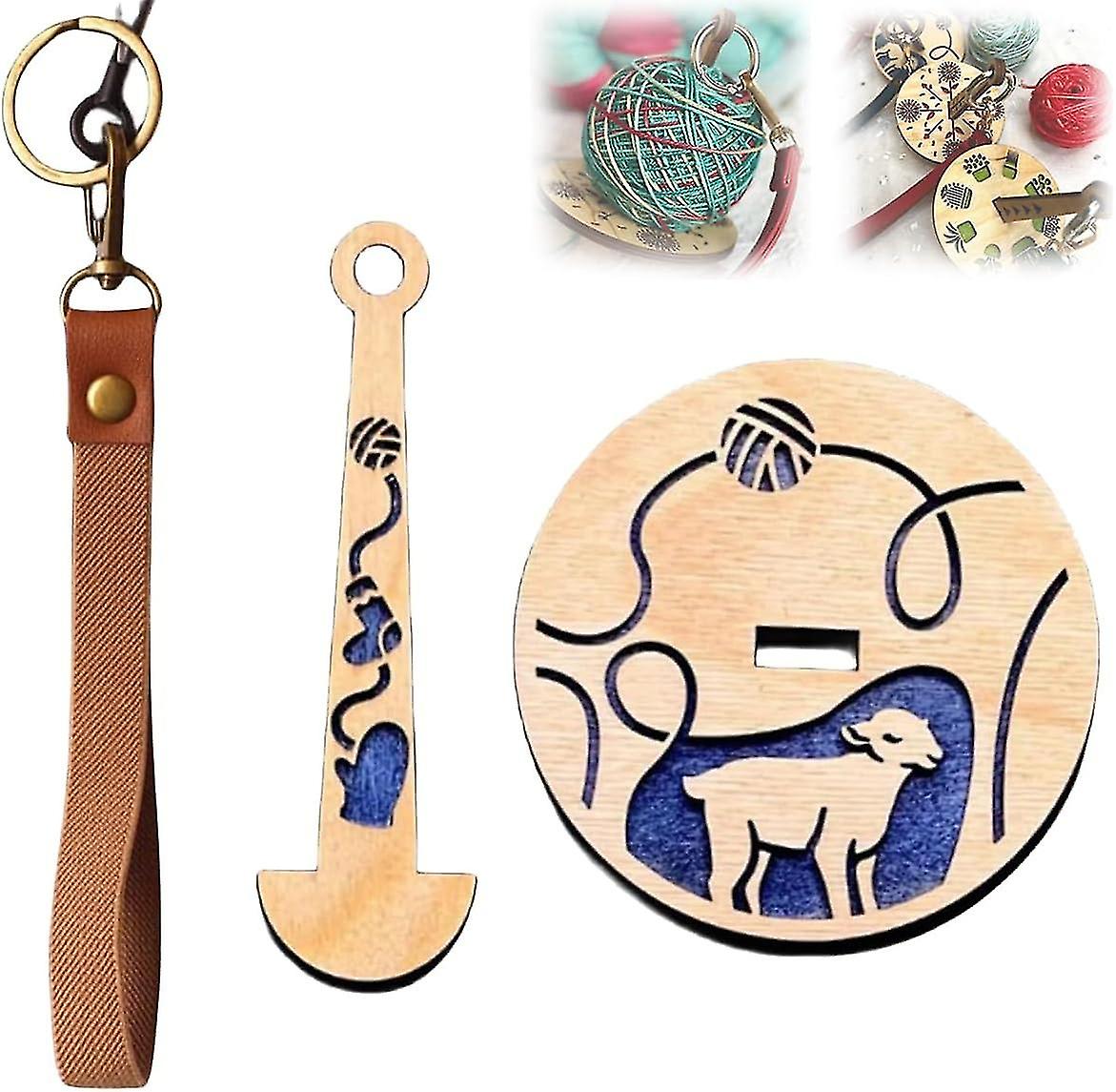 حامل غزل المعصم المحمول ، آلية الدوران الخشبية إبر الغزل للحياكة ، مكبات الغزل ومنظم رف الخيط