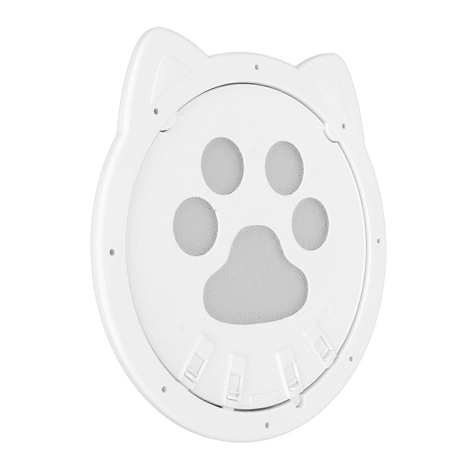 Plastic Cat Door Controlled Access 4 Modes Prevent Collision Magnetic Indoor Cat Door for Pets White 