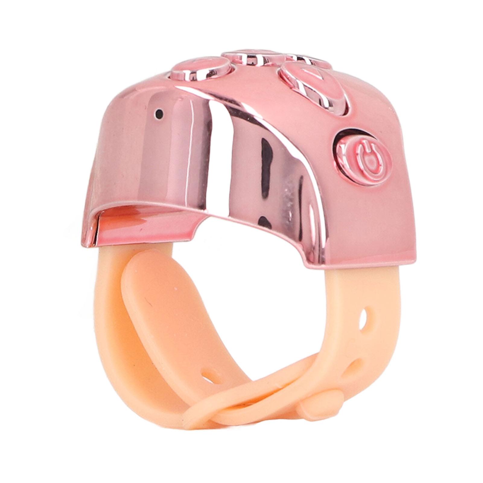 Bluetooth Remote Control Scrolling Ring APP Page Turner Camera Remote Shutter Selfie Button for Cell Phone Rose Gold 