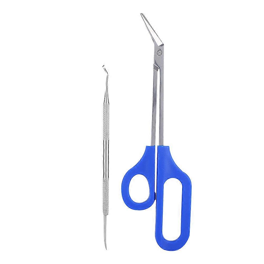 Stainless Steel  Pedicure Nail Tool Set Long Handle Toenail Scissors  Nails File