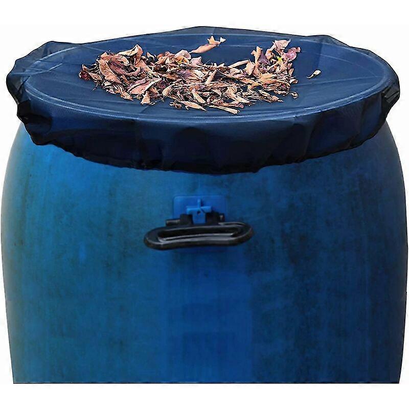 2 Pack Rain Barrel Mesh Drawstring Protector Water Catch Bucket Tank Protector Rain Bucket Mesh Screen Cover for Outdoor Garden, 80cm