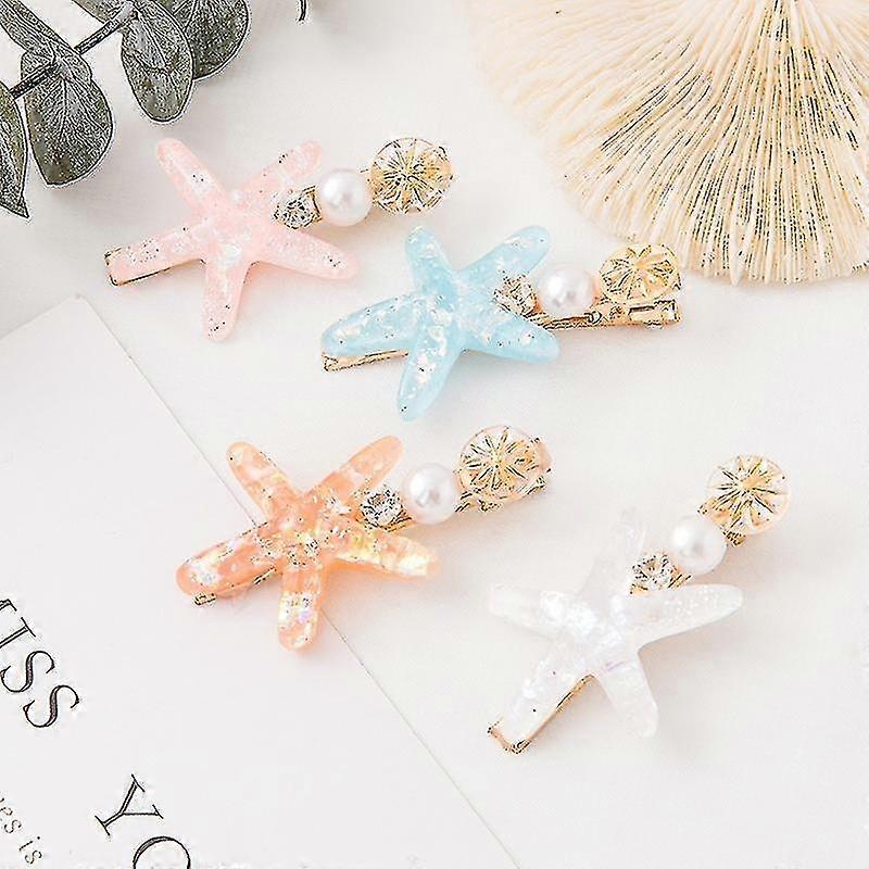 Shell Pearl Starfish Hair Clips Headdress Styling Tools
