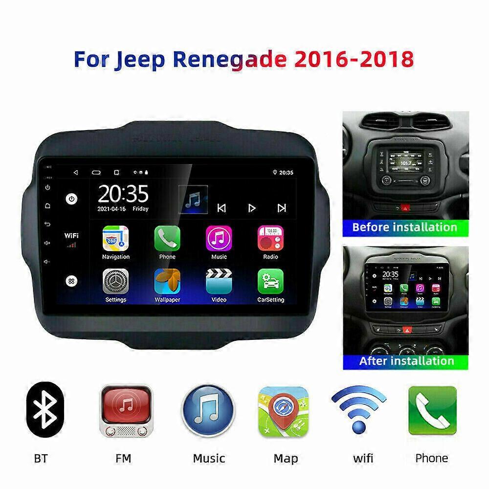 Pour Jeep Renegade 2016/2017/2018 Android 10 Autoradio Stéréo Wifi GPS Bluetooth