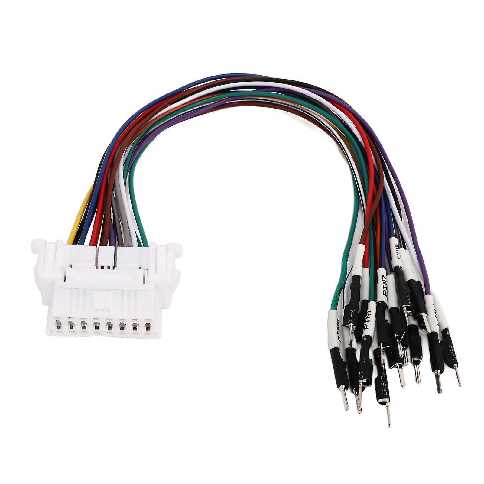 16 Pin OBD2 Connector Cable Welding Free Fault Detection Code Removal Diagnostic Jumper Adapter Cable