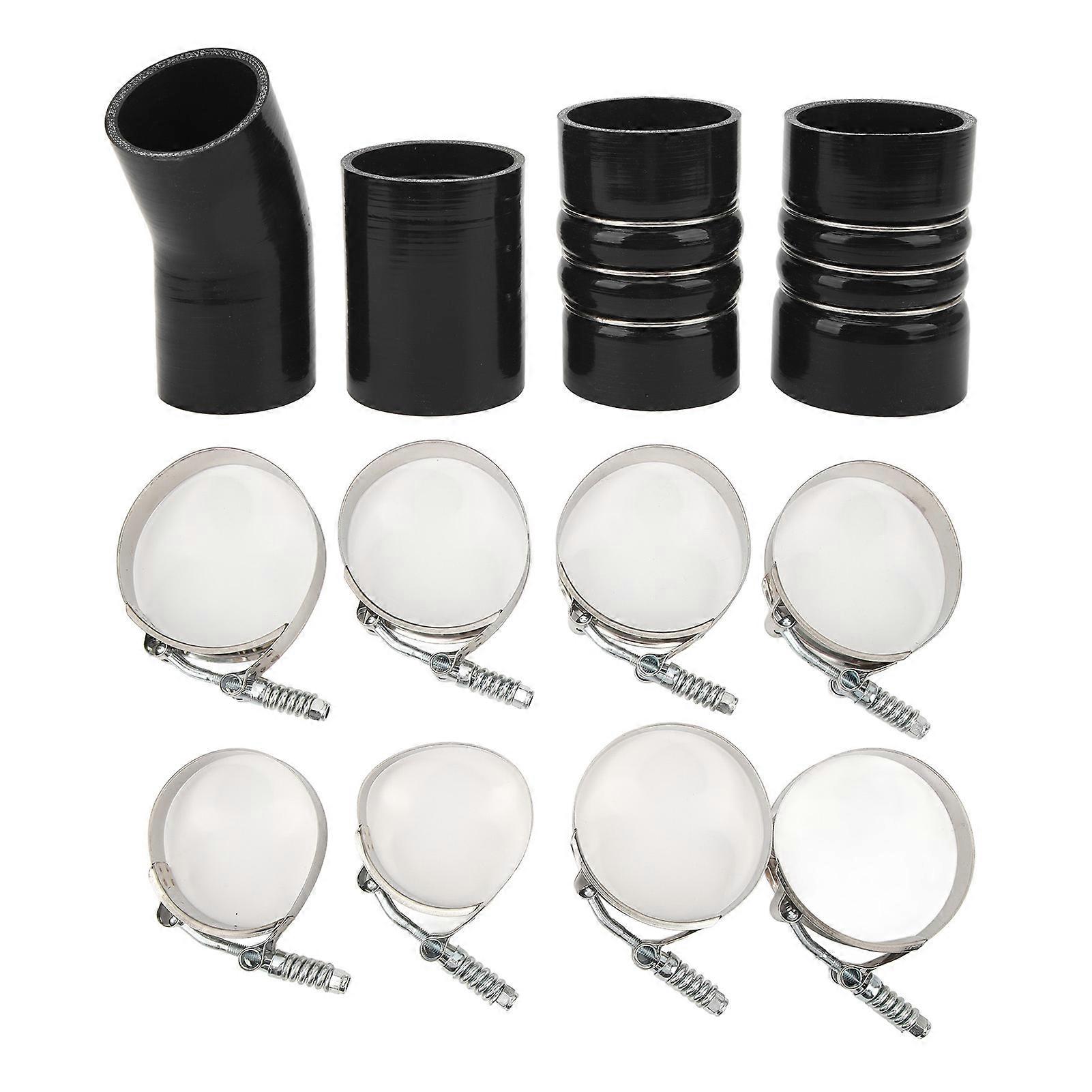 Turbo Intercooler Boot Clamp Kit Black CAC Hose Replacement for Ford 6.0L Powerstroke Diesel 2003 to 2007