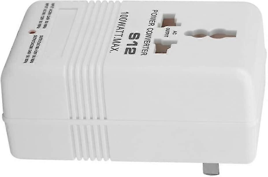 Steg Upp Ner Spänningstransformator Strömomvandlare 100w 110V / 120V Till 220V / 240V Reseadapter Sw-s12 Kraftutrustning-transformator (vit) (1st) FT