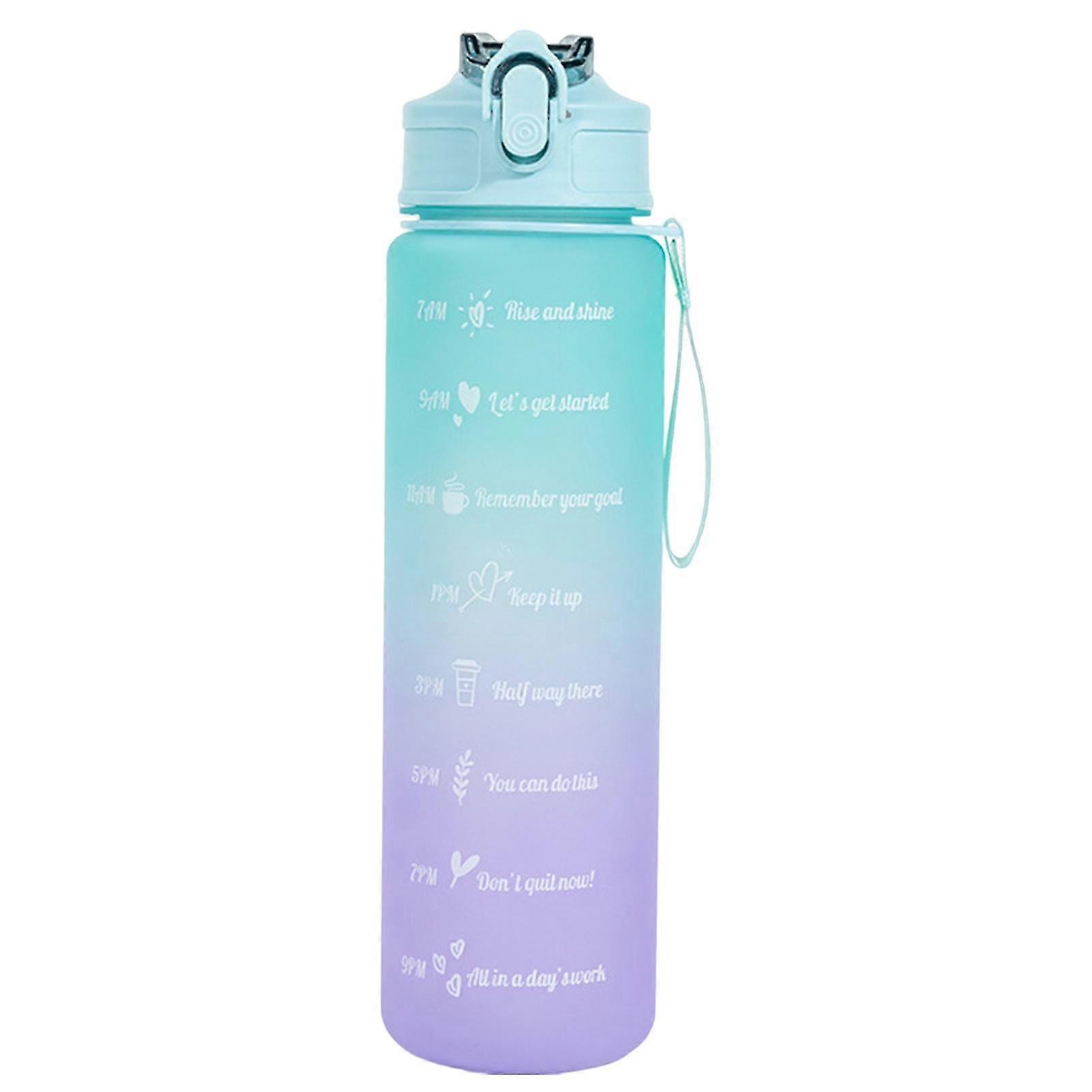 750ml Drinking Bottle Gradient Large Capacity Leak-proof Ins Style Traveling Straw Design Drinking Jug Daily Use