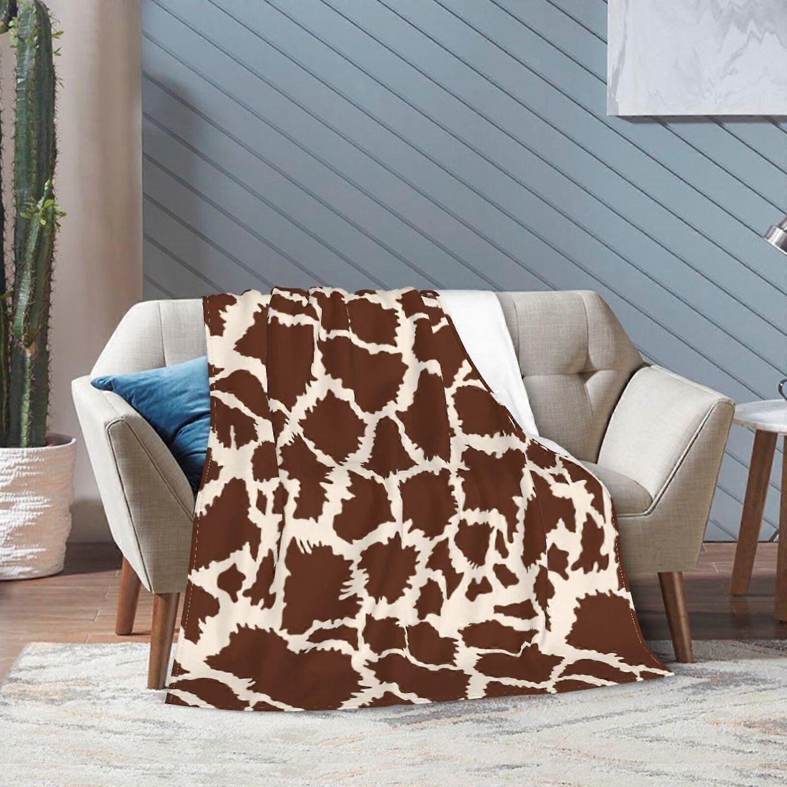 Funny Giraffe Animal Print Throw Blanket for Couch Bed Travel Sofa All Seasons Flannel Blankets Soft Durable Lightweight 40 x 30 inches
