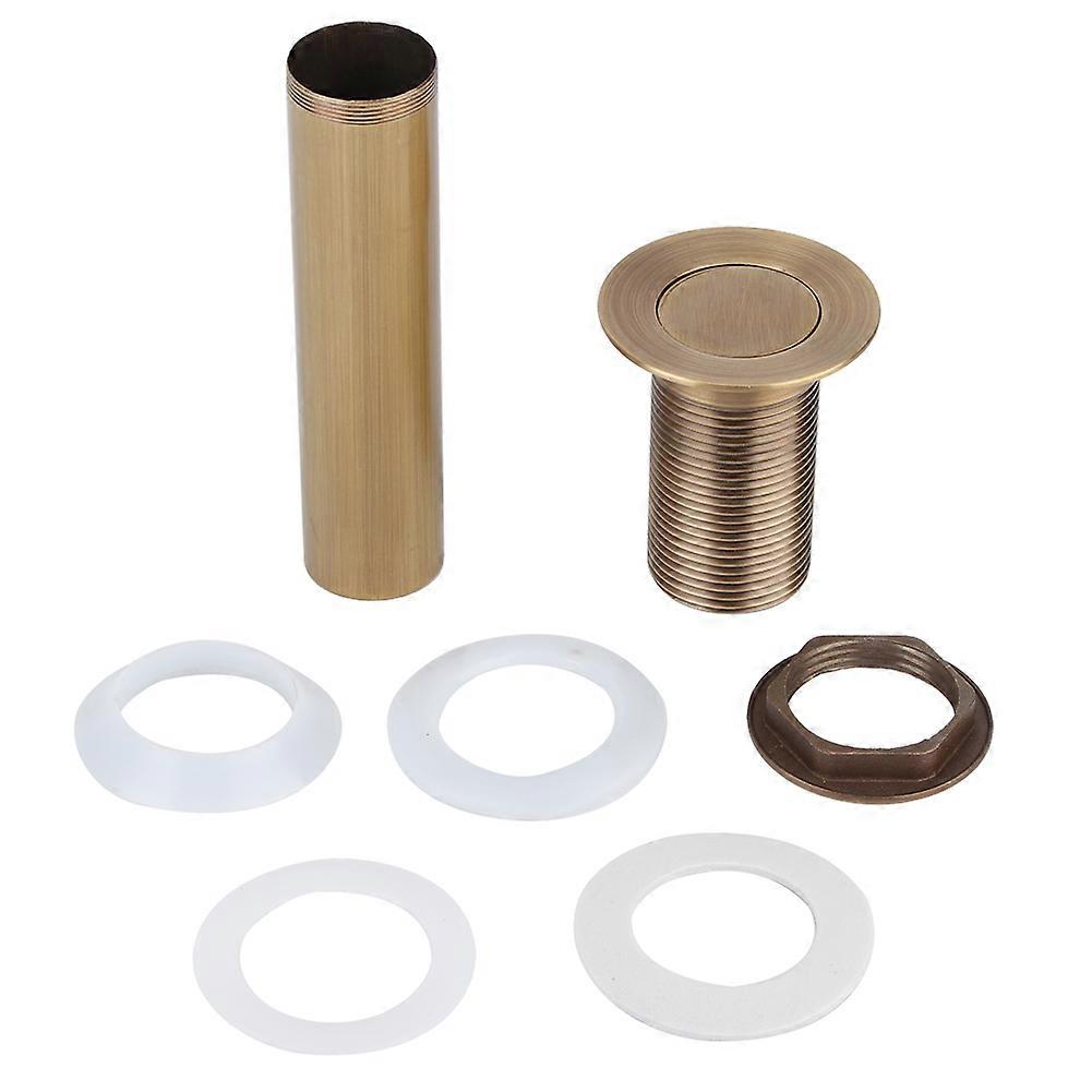 Antique Style Flap Type Brass Bathroom Drain Stopper Basin Drain Without Overflow