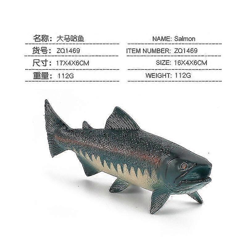 Simulation cognitive pour enfants Poisson de mer Truite Thon Saumon Loup Modèle Décoration Jouets