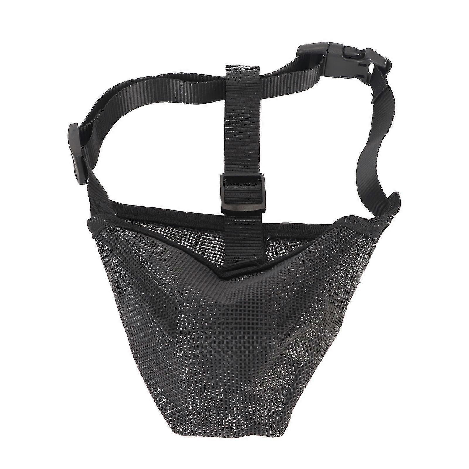 Breathable Adjustable Dog Muzzle - Mesh Covered Muzzle For Biting Chewing Licking Barking
