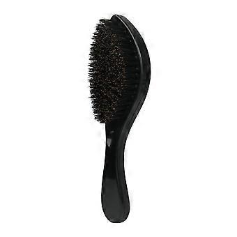 Herren Bartbürste Borstenöl Haarbürste Afrikaner Lockenkamm Haarstyling Haarbürste Hergestellt mit verstärkten Wildschwein- und Nylonborsten - 360 Waves Bürste