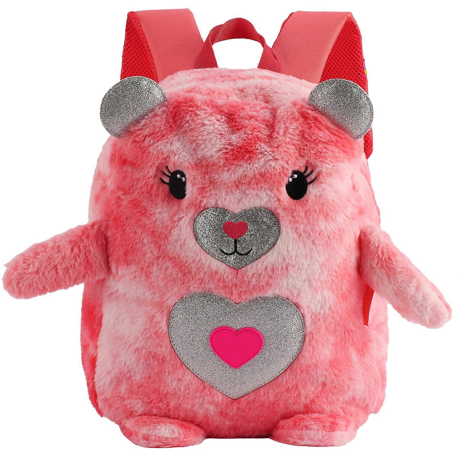 Backpack Cartoon Plush Cute Students School Backpack Adjustable Shoulder Strap Bag