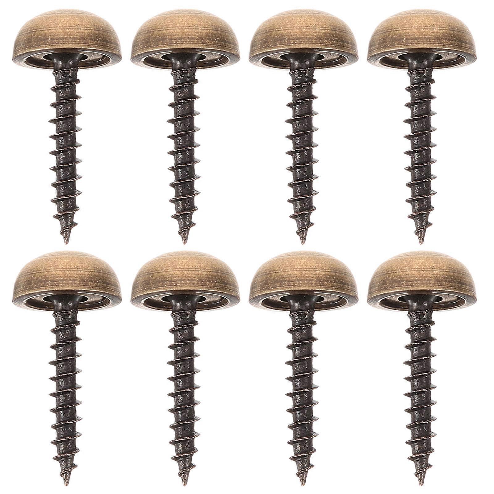 8pcs Decorative Caps Cover Nails Fasteners Mirror Screws Brass Screws with Caps