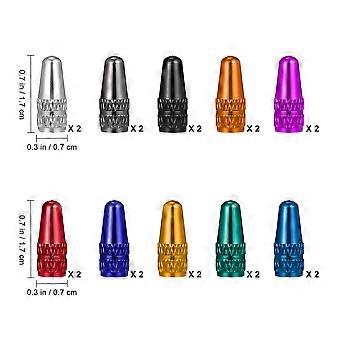 WINOMO 20pcs Universal Valves Caps Presta Anodized Machined Aluminum Alloy French Style Bike Tire Caps Dust Covers