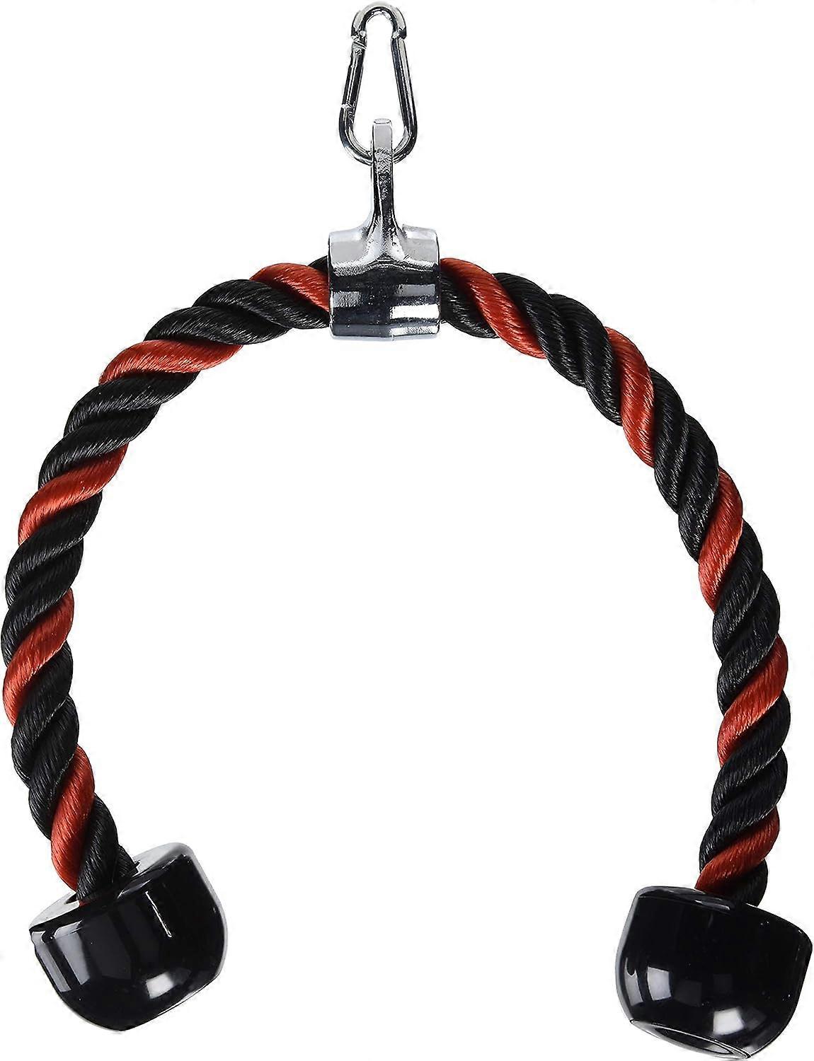Universal Tricep Rope Pull Down - 28 polegadas Heavy Duty Nylon Rope, fácil de segurar e Non Slip Cable Attachment, Ideal para academias profissionais TooBlack Red