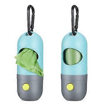 nirvana 2 stykker hundeafføringsposeholder dispenser med LED-lommelygte og 2 ruller hundeafføringsaffaldsposer Lækagesikre hundeaffaldsposer