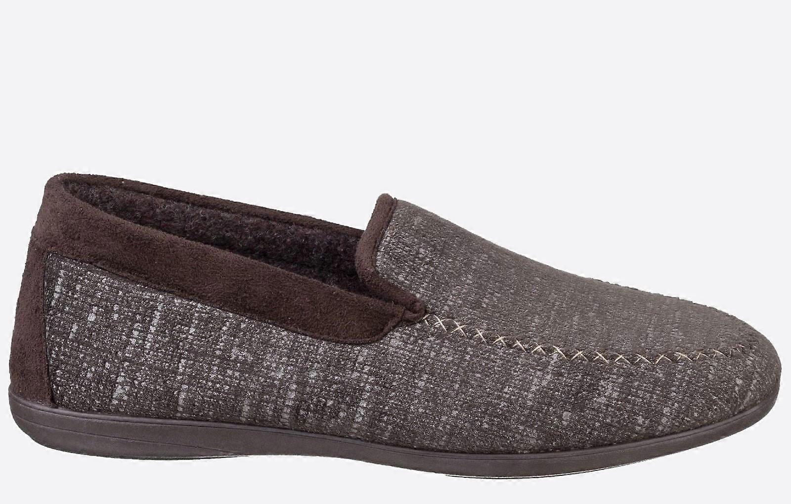Cotswold Stanley Loafer Slipper Brown